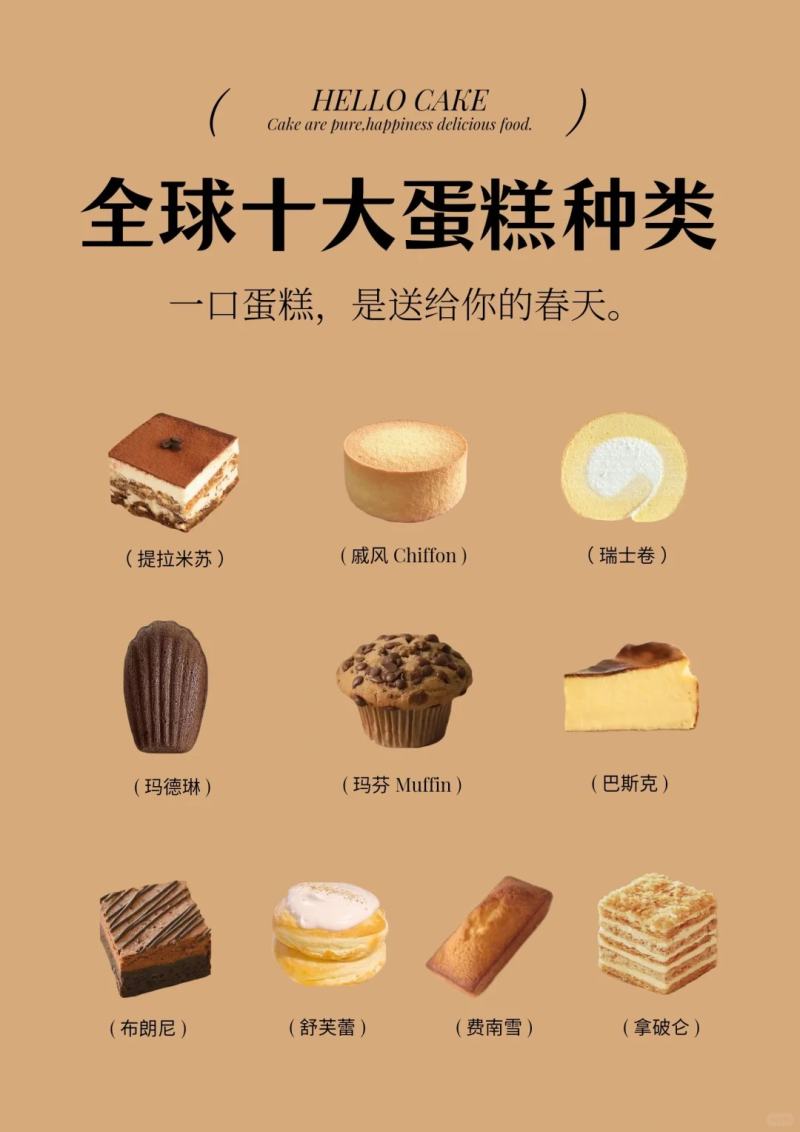 全球十大蛋糕种类合集 🍰