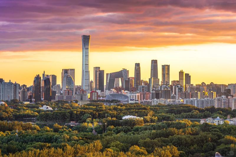 我拍到了北京最美CBD全家桶晚霞