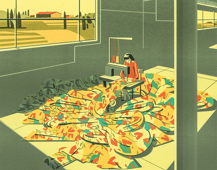 在托斯卡纳组装名牌包的中国工人