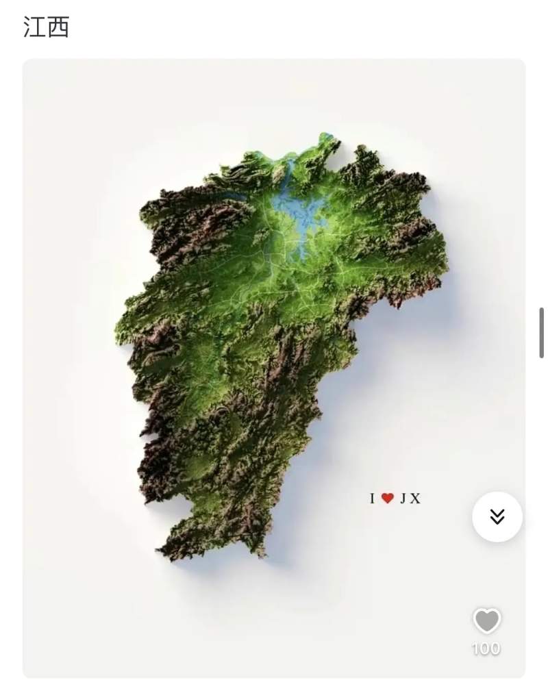 看中国各省的地形图，不禁感慨山才是我国的常态